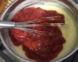 Une image de l'étape 7 de Flan pâtissier à la compote de prunes et pêches.