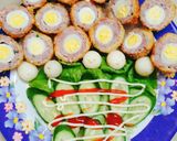 Hình bước làm 3 của món Thịt bọc trứng cút chiên xù