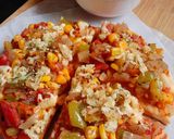 कॉर्न वेज पिज़्ज़ा (corn veg pizza recipe in hindi) रेसिपी चरण 7 फोटो