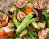 A picture of step 1 of Vegetables Braised in Coconut Milk.