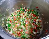 A picture of step 2 of Vegetable Fried Rice.