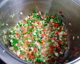 A picture of step 2 of Vegetable Fried Rice.