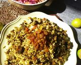 عکس مرحله 4 از دستور پلو لوبیا چشم بلبلی با گوشت