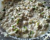 A picture of step 2 of Ginger Garlic Rava idli.