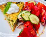 Pas rețetă Quiche pe pat de cartofi dulci cu ricotta și baby spanac 3 fotografie