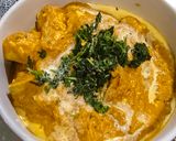 A picture of step 7 of Shahi Paneer.