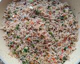A picture of step 3 of Vegetable fried Rice.