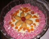 A picture of step 2 of Dudh ka halwa (thandai flavour).