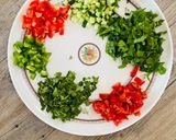 A picture of step 1 of Mediterranean giant couscous salad.