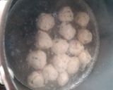 A picture of step 4 of American choupsey with chicken balls.