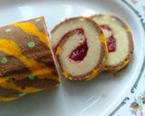 Foto langkah ke 10 dari resep Batik roll cake kukus.