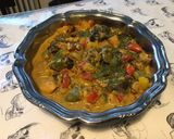 Une image de l'étape 14 de Poulet au curry,poivrons tricolores et pruneaux.