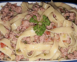 Foto del paso 5 de la receta: Espaguetis con carne molida de pollo 🍜
