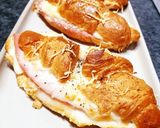 A picture of step 4 of Homemade Ham and Cheese Croissants with Light Béchamel.