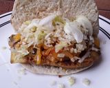 Foto del paso 5 de la receta: Pan🥐 turco relleno con milanesas de berenjena🍆 y calabacín🌮