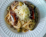 Foto del paso 18 de la receta: Espaguetis con nata, champiñones y boquerones marinados