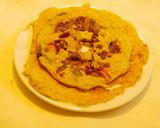 A picture of step 5 of A Healthy Adai Dosai with Quinoa with red amaranth leaves.