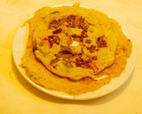 A picture of step 5 of A Healthy Adai Dosai with Quinoa with red amaranth leaves.