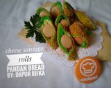 Foto langkah ke 7 dari resep Cheese sausage rolls pandan bread.
