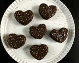 A picture of step 11 of MINI HEART-SHAPED CHOCOLATE CAKE BITES.