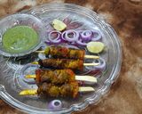 A picture of step 7 of Soya chunks tikka.