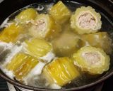 รูปขั้นตอนการทำที่ 3 ของ ต้มมะระอัด(ยัด)ไส้หมูสับ