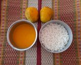 A picture of step 4 of Aamras Rice.