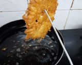 A picture of step 5 of Jaalidar malpua with Rabdi.