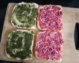 A picture of step 3 of Mixed Vegetable grilled cheese sandwitch.