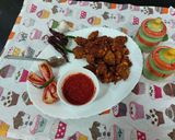 A picture of step 3 of Red chili garlic spicy chattny sweet corn pakory.