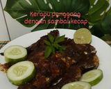 Foto langkah ke 6 dari resep Ikan kerapu panggang di teflon dengan baluran sambal kecap.