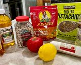 A picture of step 1 of Quinoa with Apple, Apricot, and Pistachio.