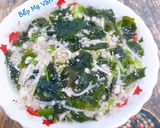 Hình bước làm 4 của món Canh rong biển khô nấu nấm kim châm và thịt bằm