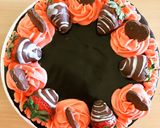 A picture of step 10 of Strawberry chocolate cake.