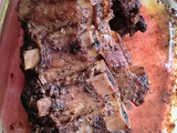 Asado de tira con chocolate y café al horno