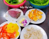 Hình bước làm 1 của món Bún cá- chả cá - sứa Nha Trang
