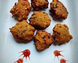 A picture of step 4 of Kalmi Vada.