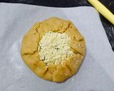 A picture of step 6 of Mushroom Spinach Corn Galette.