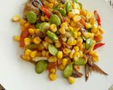 Foto langkah ke 5 dari resep Tumis Ikan Asin Peda Jagung manis dan pete.