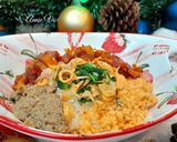 Hình bước làm 3 của món Xôi mặn full topping