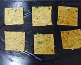 A picture of step 1 of Moong dal corn crackers.