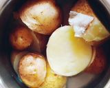 A picture of step 1 of Coconut milk potato stew.