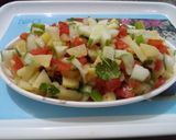 A picture of step 4 of Satvik salsa in vrat special Platter.