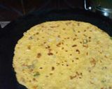 A picture of step 6 of Palak paneer or makkai ki roti.