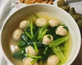 Hình bước làm 3 của món Canh cải ngọt nấu chả cá basa viên