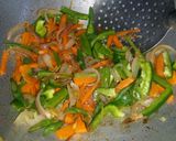A picture of step 3 of Chowmein.