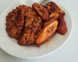 A picture of step 2 of Beans and plantain.