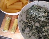 A picture of step 4 of Four Cheese Spinach Cannelloni.