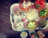 A picture of step 1 of Noodles salad.