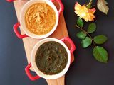 Trio Chutneys - Coconut, Peanut and Coriander Chutney dips